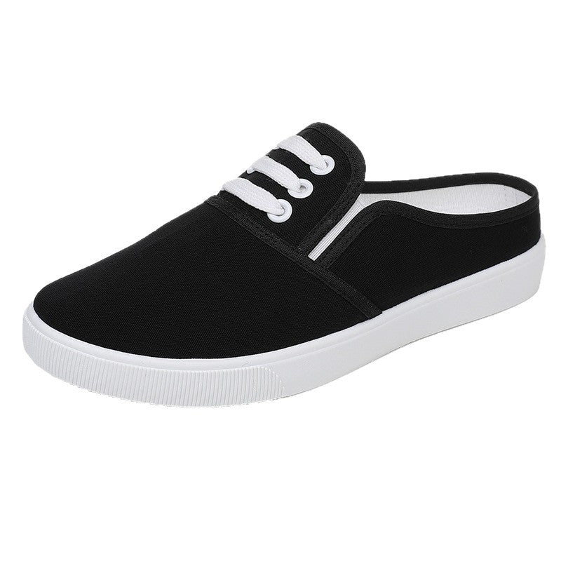 Half-branded canvas shoes for women