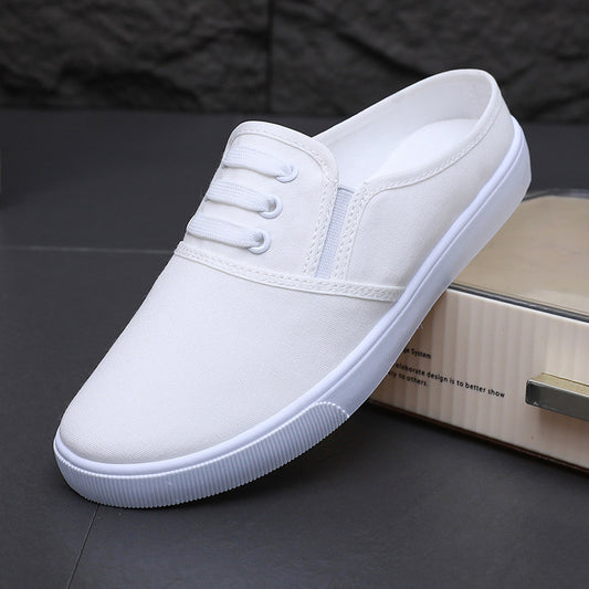 Half-branded canvas shoes for women